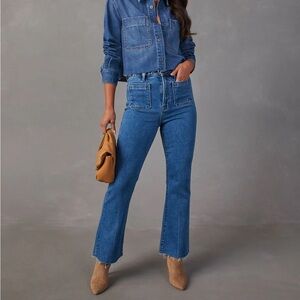 🌿 Vici Casual Times Super Stretch Cropped Flare Jeans